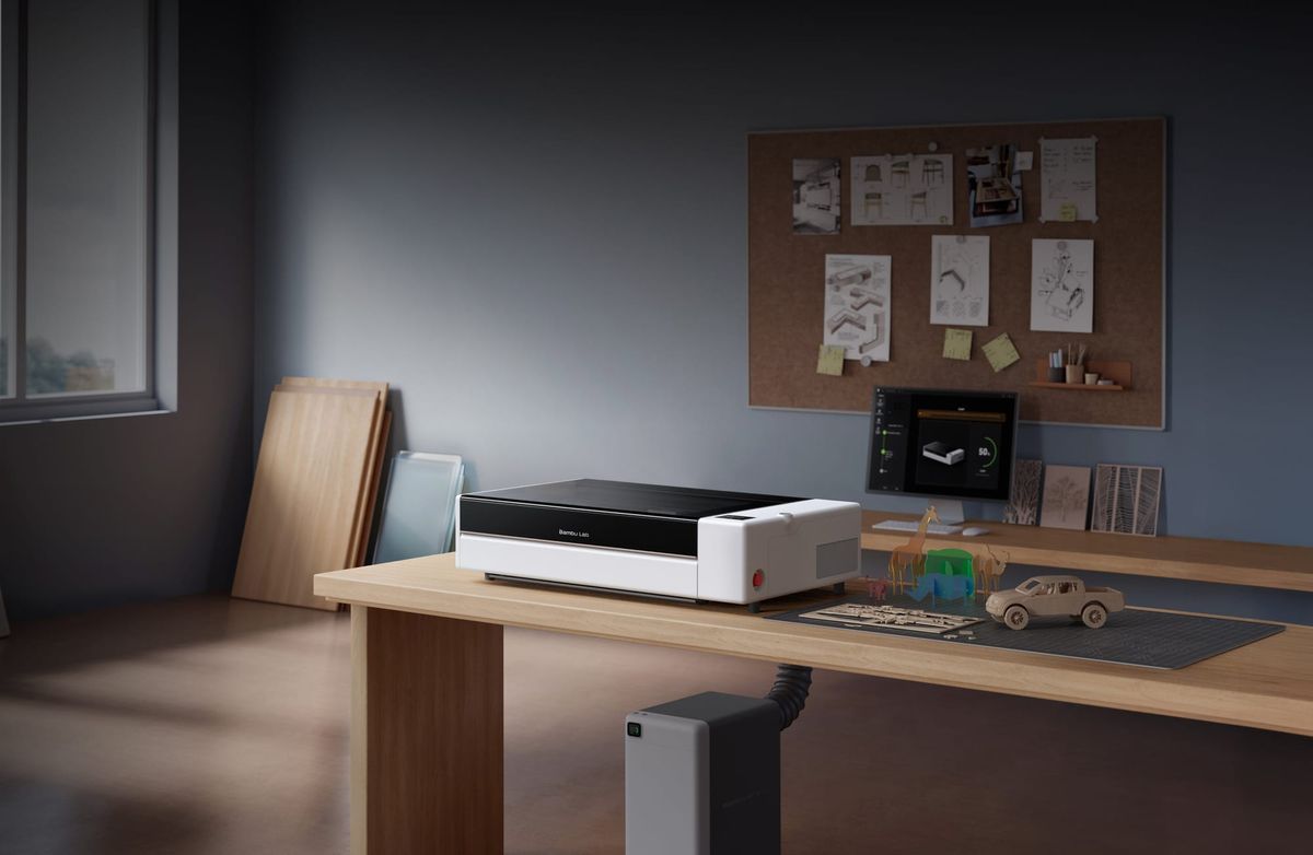 Bambu Labが55W CO₂レーザー加工機「R1」を発表、3Dプリンタ以外へ初進出